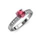 3 - Ronia Classic Rhodolite Garnet and Diamond Engagement Ring 