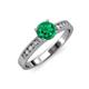 3 - Ronia Classic Emerald and Diamond Engagement Ring 