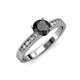 3 - Ronia Classic Black and White Diamond Engagement Ring 