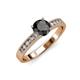 3 - Ronia Classic Black and White Diamond Engagement Ring 
