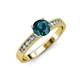 3 - Ronia Classic Blue and White Diamond Engagement Ring 