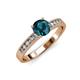 3 - Ronia Classic Blue and White Diamond Engagement Ring 