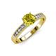 3 - Ronia Classic Yellow and White Diamond Engagement Ring 