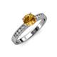 3 - Ronia Classic Citrine and Diamond Engagement Ring 