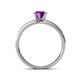 4 - Ronia Classic Amethyst and Diamond Engagement Ring 