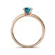 4 - Ronia Classic London Blue Topaz and Diamond Engagement Ring 