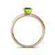 4 - Ronia Classic Peridot and Diamond Engagement Ring 