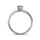 4 - Ronia Classic Aquamarine and Diamond Engagement Ring 