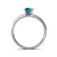4 - Ronia Classic London Blue Topaz and Diamond Engagement Ring 