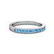 2 - Ronia Blue Topaz 12 Stone Wedding Band 
