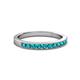 2 - Ronia London Blue Topaz 12 Stone Wedding Band 