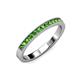 3 - Ronia Green Garnet 12 Stone Wedding Band 