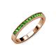 3 - Ronia Green Garnet 12 Stone Wedding Band 