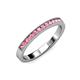 3 - Ronia Pink Tourmaline 12 Stone Wedding Band 