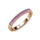 3 - Ronia Amethyst 12 Stone Wedding Band 