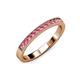 3 - Ronia Rhodolite Garnet 12 Stone Wedding Band 