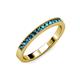 3 - Ronia Blue Diamond 12 Stone Wedding Band 