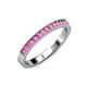 3 - Ronia Pink Sapphire 12 Stone Wedding Band 