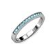 3 - Ronia Aquamarine 12 Stone Wedding Band 