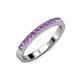 3 - Ronia Amethyst 12 Stone Wedding Band 