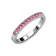 3 - Ronia Rhodolite Garnet 12 Stone Wedding Band 