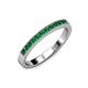 3 - Ronia Emerald 12 Stone Wedding Band 