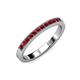 3 - Ronia Ruby 12 Stone Wedding Band 