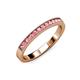 3 - Ronia Pink Tourmaline 12 Stone Wedding Band 