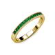 3 - Ronia Emerald 12 Stone Wedding Band 