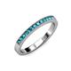 3 - Ronia London Blue Topaz 12 Stone Wedding Band 