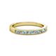 2 - Ronia Aquamarine and Diamond 12 Stone Wedding Band 