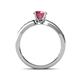 4 - Enya Classic Rhodolite Garnet and Diamond Engagement Ring 