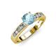 3 - Enya Classic Aquamarine and Diamond Engagement Ring 