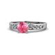1 - Enya Classic Pink Tourmaline and Diamond Engagement Ring 