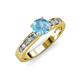 3 - Enya Classic Blue Topaz and Diamond Engagement Ring 