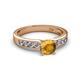 2 - Enya Classic Citrine and Diamond Engagement Ring 