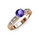 3 - Enya Classic Iolite and Diamond Engagement Ring 