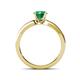 4 - Enya Classic Emerald and Diamond Engagement Ring 