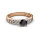 2 - Enya Classic Black and White Diamond Engagement Ring 
