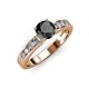 3 - Enya Classic Black and White Diamond Engagement Ring 