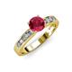 3 - Enya Classic Ruby and Diamond Engagement Ring 