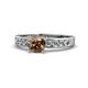 1 - Enya Classic Smoky Quartz and Diamond Engagement Ring 