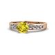 1 - Enya Classic Yellow and White Diamond Engagement Ring 