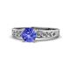 1 - Enya Classic Tanzanite and Diamond Engagement Ring 