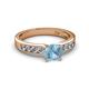 2 - Enya Classic Aquamarine and Diamond Engagement Ring 