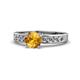 1 - Enya Classic Citrine and Diamond Engagement Ring 