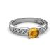 2 - Enya Classic Citrine and Diamond Engagement Ring 