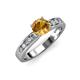 3 - Enya Classic Citrine and Diamond Engagement Ring 