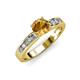 3 - Enya Classic Citrine and Diamond Engagement Ring 