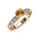 3 - Enya Classic Citrine and Diamond Engagement Ring 